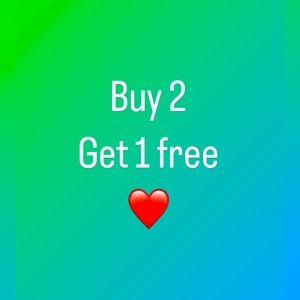 Buy two get one free